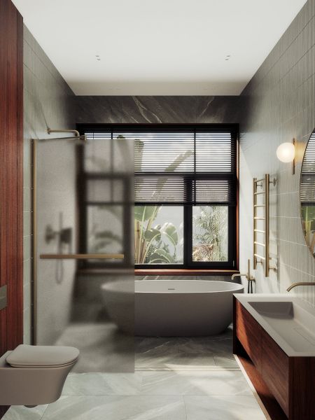 Душевая перегородка MaybahGlass MGD-728-2ш 79см бронза